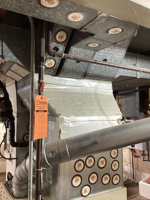 Conducted comprehensive HVAC system evaluation for complete replacement of 31-year-old furnace and failed air conditioning unit. Assessed existing outdoor condensing unit and indoor air handler components, documented current system configuration, and provided detailed equipment replacement recommendations for both heating and cooling systems.