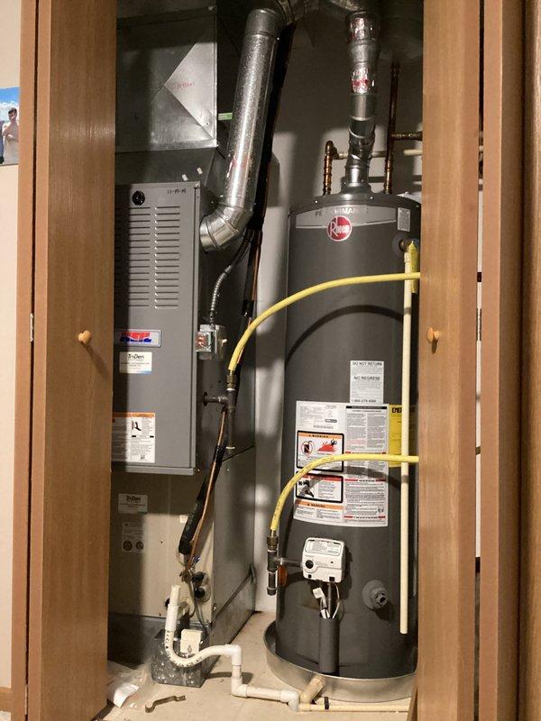 Responded to service call for HVAC system blowing lukewarm air. Conducted assessment of existing residential heating and cooling equipment, including furnace and evaporator coil located in mechanical closet. Evaluated system performance and determined unit required replacement rather than repair. Provided customer with replacement options and specifications for new equipment installation to restore proper cooling capacity and system efficiency.
