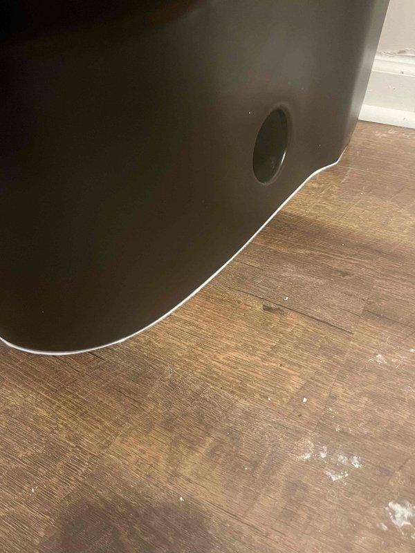 Responded to service call for leaking one-piece toilet that required resetting. Upon arrival, found toilet had been previously installed by homeowner but was not properly seated, resulting in water leakage at the base. Due to tight clearance in the installation area, carefully removed toilet and inspected flange and wax ring. Cleaned mounting surface, installed new wax ring, and properly reset toilet ensuring level placement and secure seal. Tightened closet bolts to manufacturer specifications and tested for leaks. Verified proper operation and confirmed no water seepage around base.