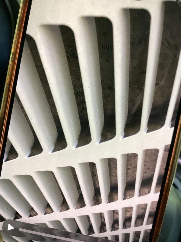 Responded to service call for no airflow from system following recent furnace installation with new thermostat. Upon inspection, discovered return air grille was blocked with accumulated dust and debris restricting airflow. Cleaned and cleared return air filter/grille to restore proper air circulation through the HVAC system, resolving the airflow issue and restoring normal system operation.