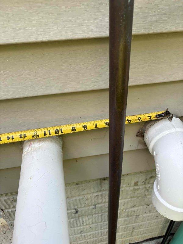 Returned to property to complete Navien tankless water heater repair that was previously sold. Performed necessary measurements and documentation of exterior plumbing connections and venting components. The repair work was completed efficiently within the allocated half-day timeframe as planned.
