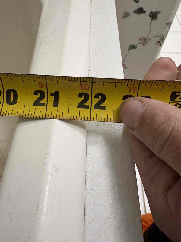 Performed site assessment for kitchen sink replacement project. Took precise measurements of existing cabinet interior dimensions and plumbing configuration, including vertical clearances and pipe positioning to ensure proper fitment of new fixtures. Customer requires special-order sinks to accommodate specific dimensional requirements identified during inspection.