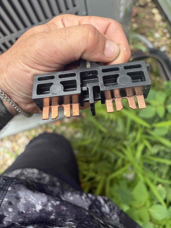Completed scheduled cooling maintenance member visit. Inspected electrical components including contactor assembly and verified proper terminal connections. Performed voltage readings using digital multimeter, confirming AC voltage at 25.1V on measured circuit. All electrical connections found secure and system operating within normal parameters.