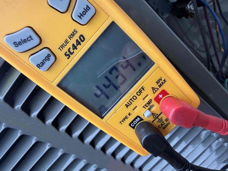 Completed annual maintenance on 5-year-old Trane cooling system. Performed comprehensive AC tune-up including electrical testing with Fluke TRUE RMS clamp meter, recording amperage draws and voltage readings to verify proper system operation. All components inspected and system operating within manufacturer specifications.