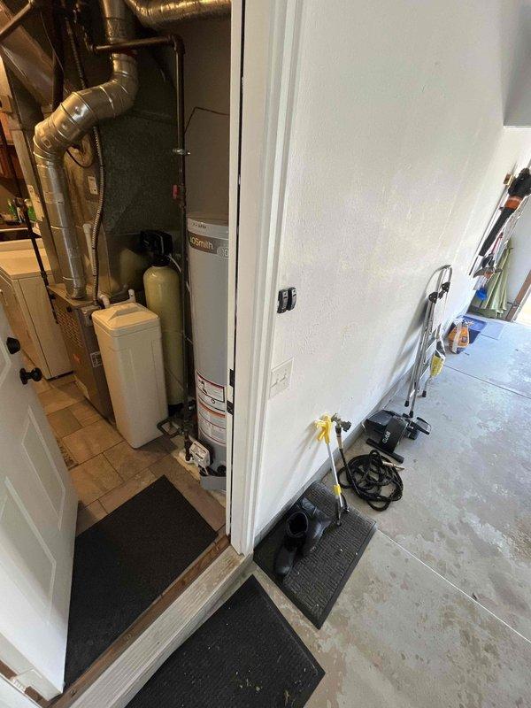 Responded to service call for water softener producing loud ticking noise. Upon inspection of mechanical room, diagnosed issue with control valve on water softener system. Serviced unit by cleaning and lubricating valve mechanism, adjusted regeneration cycle timing, and verified proper operation of all system components. Unit tested successfully with no abnormal sounds present after repair.