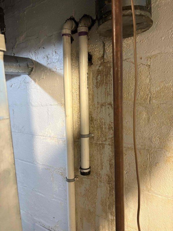 Installed a 65-watt amp-hour battery backup system for existing sump pump to provide emergency pumping capability during power outages. Connected backup unit to primary pump discharge line, verified proper float switch operation, and tested automatic switchover functionality to ensure seamless transition between primary and backup power sources.