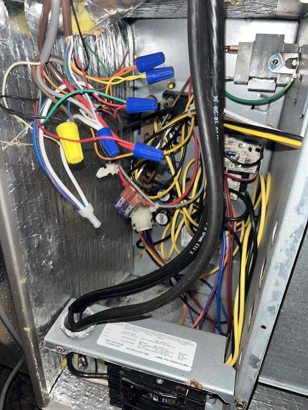 Completed club membership renewal and performed routine HVAC maintenance inspection on air handler unit. Documented internal electrical components, wiring connections, control board, capacitor, and blower motor assembly, verifying all connections were secure and system components were functioning properly.