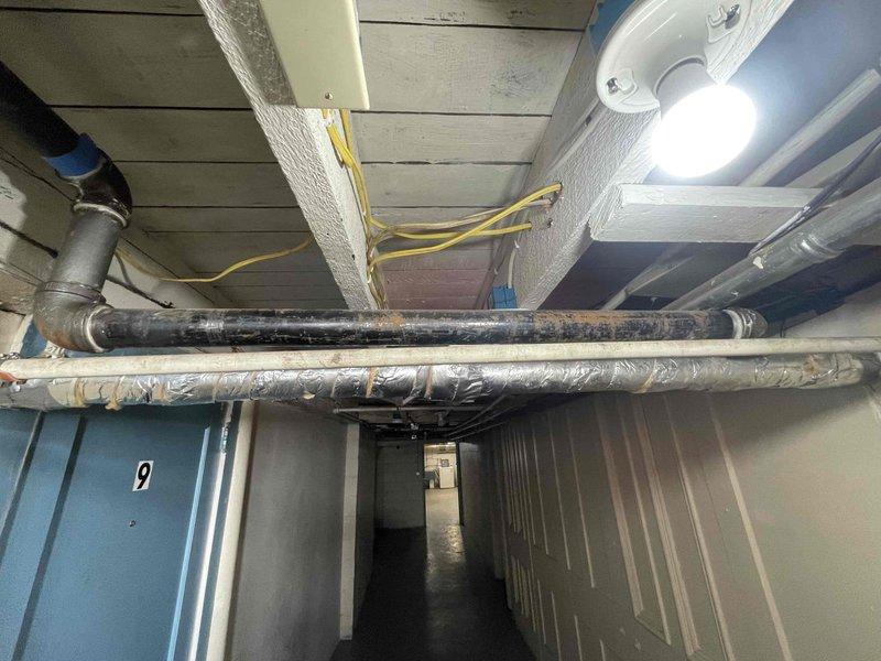 Responded to gas service shutoff initiated by Enbridge due to detected leak. Upon inspection, identified severely corroded gas piping system with visible rust and oxidation throughout multiple pipe sections, fittings, and connections. The compromised piping exhibited extensive surface deterioration requiring immediate attention to restore safe gas service to the property.