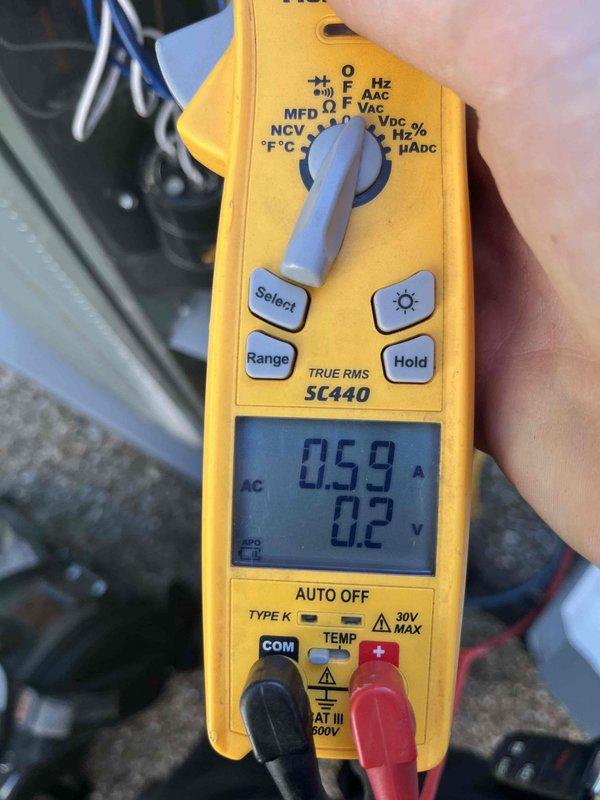 Completed routine AC tune-up on 3-year-old air conditioning system during scheduled maintenance club visit. Performed comprehensive system diagnostics using digital multimeter to verify proper amperage draw and voltage supply at outdoor unit, confirming all electrical readings within manufacturer specifications. Unit operating normally with no deficiencies noted; system maintained per active maintenance contract requirements.