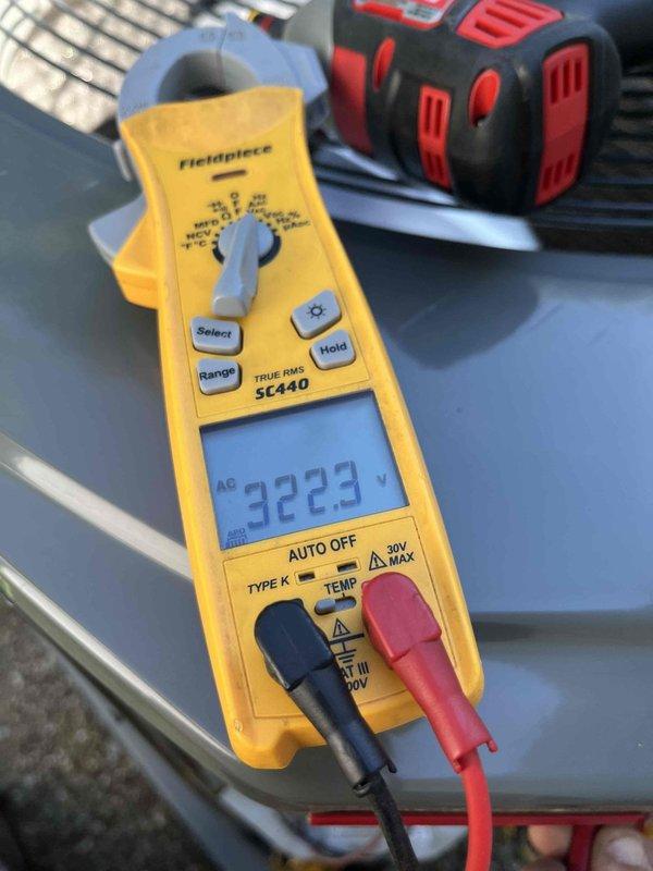 Completed routine AC tune-up on 3-year-old air conditioning system during scheduled maintenance club visit. Performed comprehensive system diagnostics using digital multimeter to verify proper amperage draw and voltage supply at outdoor unit, confirming all electrical readings within manufacturer specifications. Unit operating normally with no deficiencies noted; system maintained per active maintenance contract requirements.