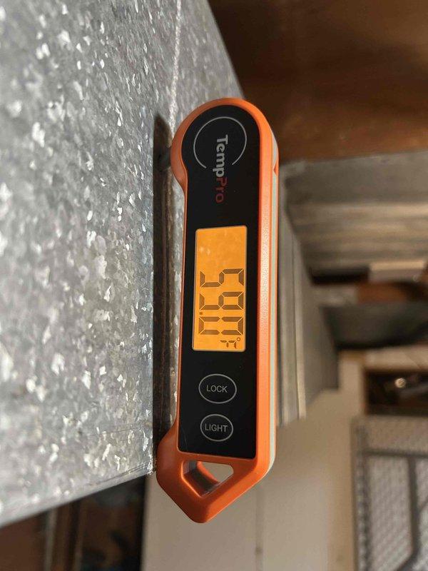 Responded to no cooling call on 10+ year old Armstrong HVAC system where neither air conditioning nor furnace would activate. Performed diagnostic testing and measured supply air temperature at 130°F at duct register, confirming system operational issues. Inspected equipment, identified and resolved control circuit failure preventing both heating and cooling modes from engaging, restoring full system functionality.