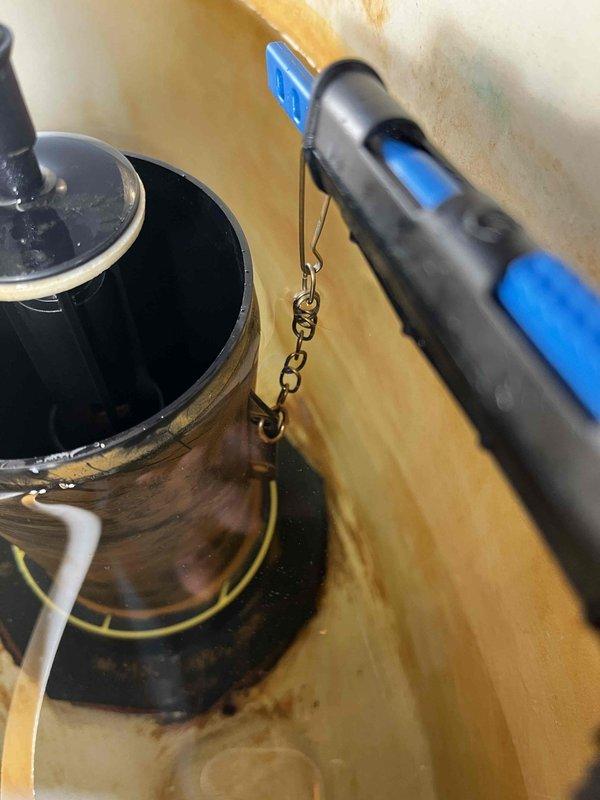 Responded to a running toilet caused by a leaking flush valve gasket. Performed complete toilet rebuild, replacing the flush valve assembly and flapper mechanism. Tested system operation and confirmed proper functionality with no leaks detected.
