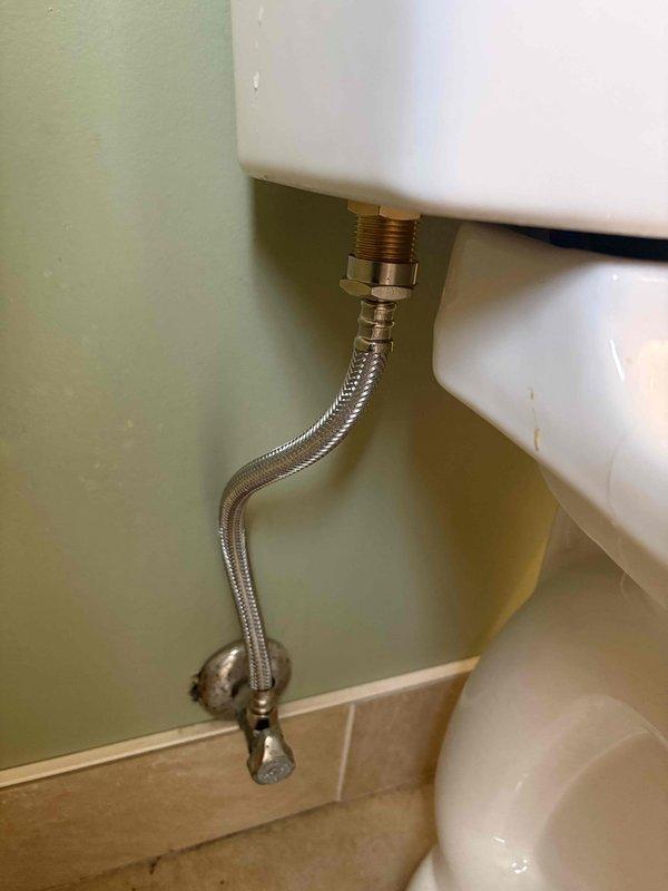 Installed new frost-free hose bib in attic crawl space with proper insulation clearance and brass ball valve assembly with shutoff capability. Replaced toilet water supply line with flexible braided stainless steel connector, securing proper connections from wall-mounted shutoff valve to tank fill valve to complete previously sold repair work.