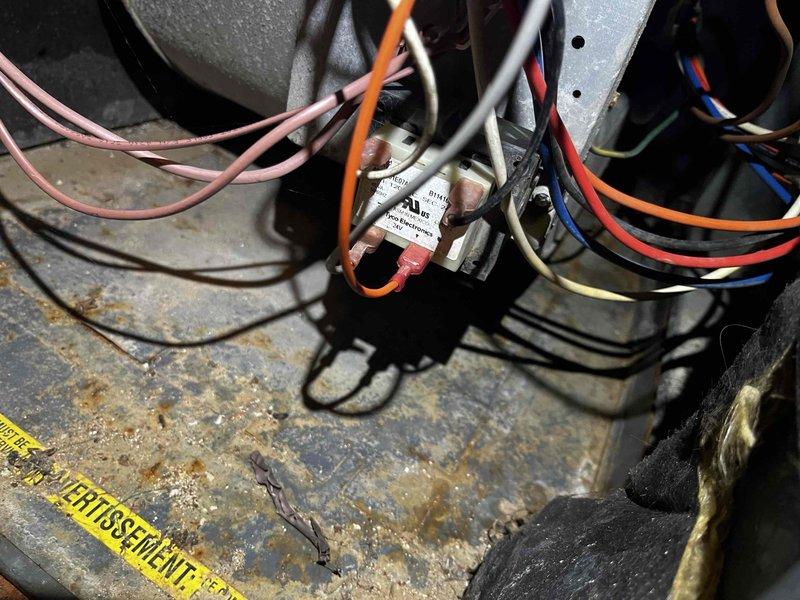 Responded to service call for non-operational air conditioning unit with water discharge issue. Upon inspection, discovered condensate drain blockage causing water overflow from the system. Cleared drain line obstruction, verified proper drainage flow, and tested unit operation with supply air temperature reading of 54.5°F, confirming system returned to normal cooling function.