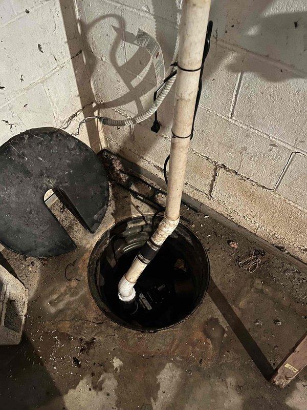 Responded to service call for sump pump running constantly. Upon inspection, found the pump cycling continuously due to improper float switch operation. Removed sump basin cover and assessed pump assembly, discharge piping, and electrical connections. Adjusted float mechanism to ensure proper activation levels and verified pump shut-off functionality. Tested system operation through multiple cycles to confirm pump now activates only when water reaches appropriate level and shuts off completely when basin is emptied. System operating correctly at time of departure.