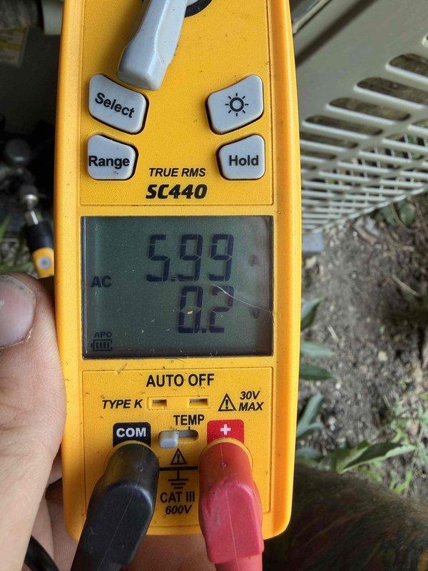 Responded to no cooling call on residential air conditioning system. Upon arrival, diagnosed failed dual run capacitor preventing compressor and condenser fan motor operation. Replaced defective capacitor with proper rated replacement, verified all electrical connections secure, and tested system operation. Unit restored to normal cooling operation with proper amperage readings confirmed using multimeter.