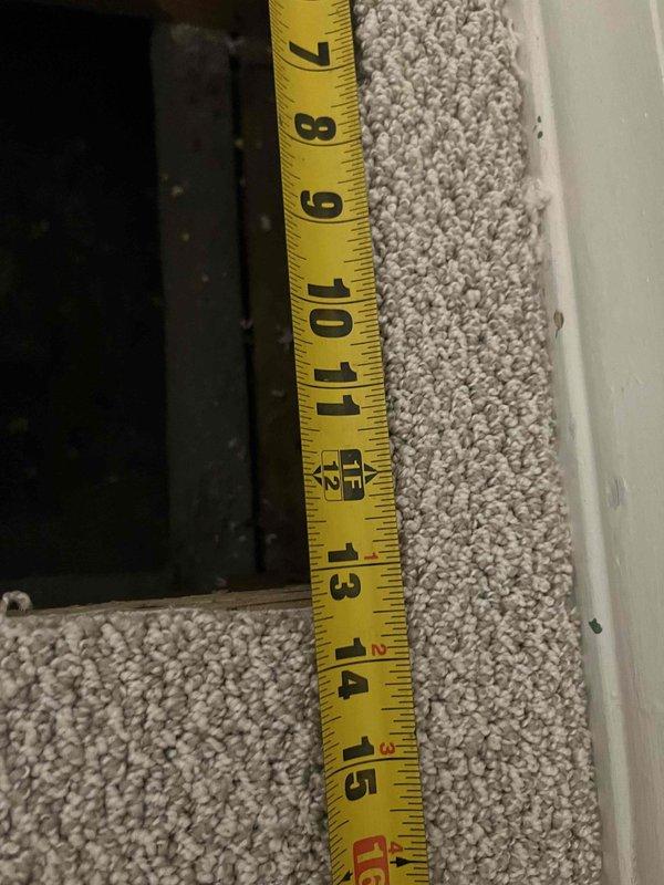 Measured and assessed bedroom return air vent opening in preparation for new carpet installation. Coordinated with homeowner to provide register grate prior to scheduled carpet installation to ensure proper cutout by flooring contractor. Return duct repair and final register installation to be completed after carpet work is finished and materials are received.