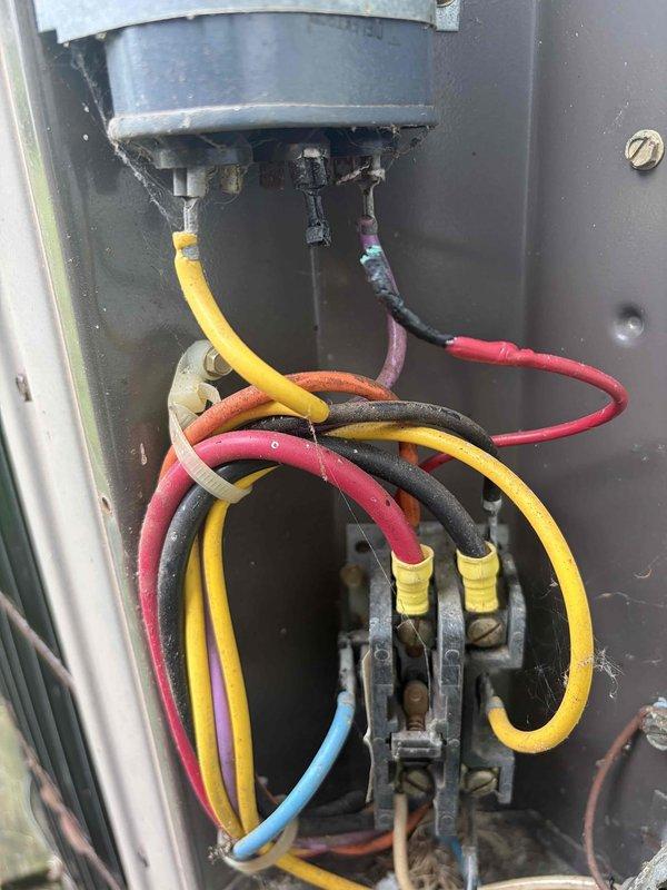 Responded to no cooling complaint and diagnosed reversed refrigerant line connections at the condenser unit. The system was discharging cold air outside due to improper line orientation. Corrected the refrigerant line connections at the outdoor unit, verified proper airflow direction, and confirmed system returned to normal cooling operation.