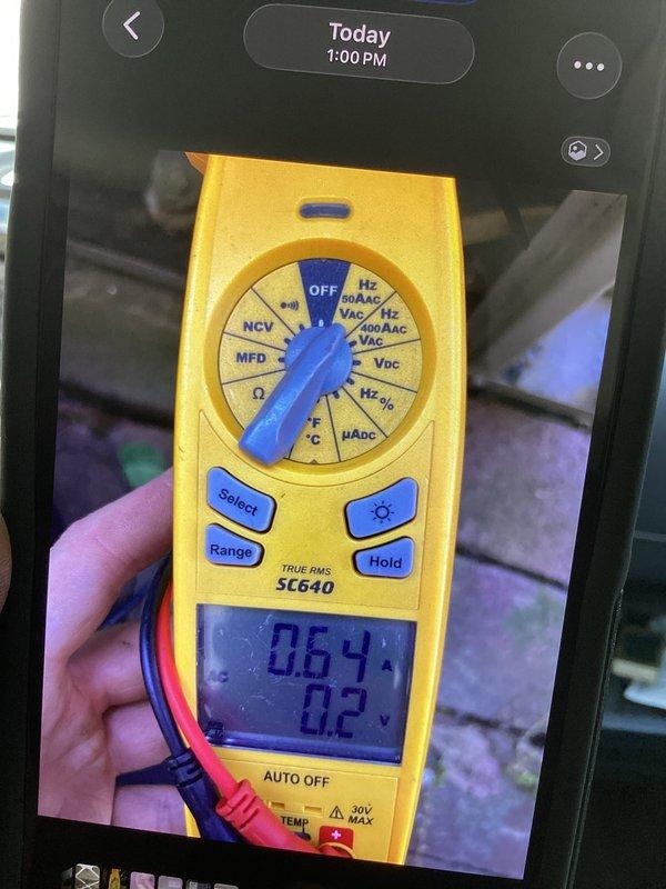 Completed cooling maintenance club visit on air handler system. Performed electrical diagnostics using digital multimeter, recording voltage readings of 0.64V and 0.2V during system testing. Conducted standard preventative maintenance procedures including inspection of electrical components, verification of system operation, and documentation of all measurements. Calculated and recorded technical specifications with measured values of 4.88 and 2,652 against baseline parameter of 323, resulting in operational ratio of 40.07. All maintenance tasks performed according to manufacturer specifications and industry standards. System operating within normal parameters upon completion of service visit.