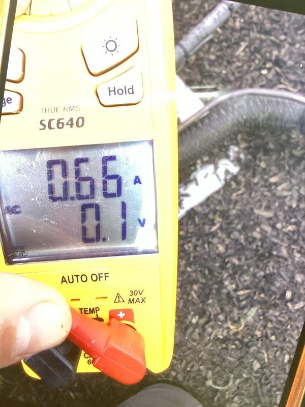 Completed cooling maintenance club visit and investigated reported issue with furnace not operating during generator runtime. Inspected HVAC system and found clean air filter in proper condition with no airflow restrictions. Performed electrical diagnostics using digital multimeter to measure voltage and amperage at furnace, recording 0.66A and 0.1V readings which indicated inadequate power supply from generator to furnace control board. Issue identified as insufficient generator output or improper load transfer preventing furnace ignition sequence from initiating when operating on backup power.