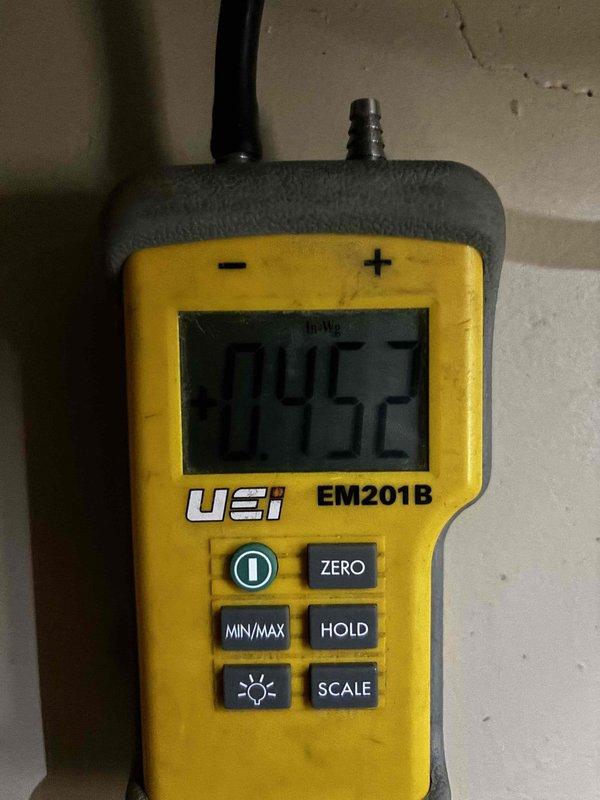 Completed HVAC club membership renewal maintenance visit on air handler system. Performed comprehensive system diagnostics including static pressure measurements reading 845.2 using calibrated digital manometer and electrical current draw analysis showing 61.8 amperes on system components. All measurements within acceptable operating parameters for continued system performance.