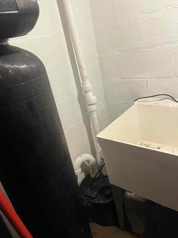 Responded to service call for sump pump with sticking float mechanism. Upon inspection, confirmed float was binding and preventing proper pump activation. Performed maintenance on float assembly and tested system operation to ensure proper cycling and water level control.