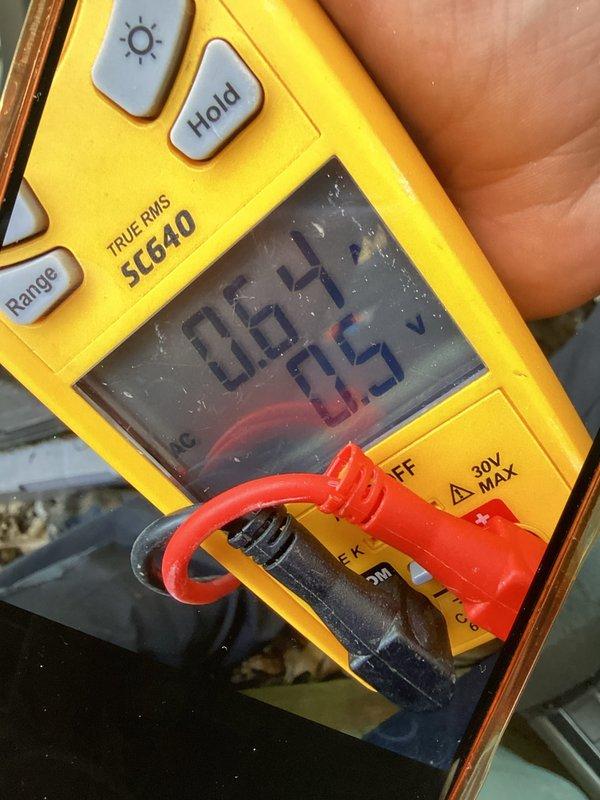 Completed cooling maintenance for club member on air handler system. Performed electrical diagnostics using digital multimeter, measuring voltage readings to verify proper system operation and electrical component functionality. Renewed membership for next scheduled maintenance visit.