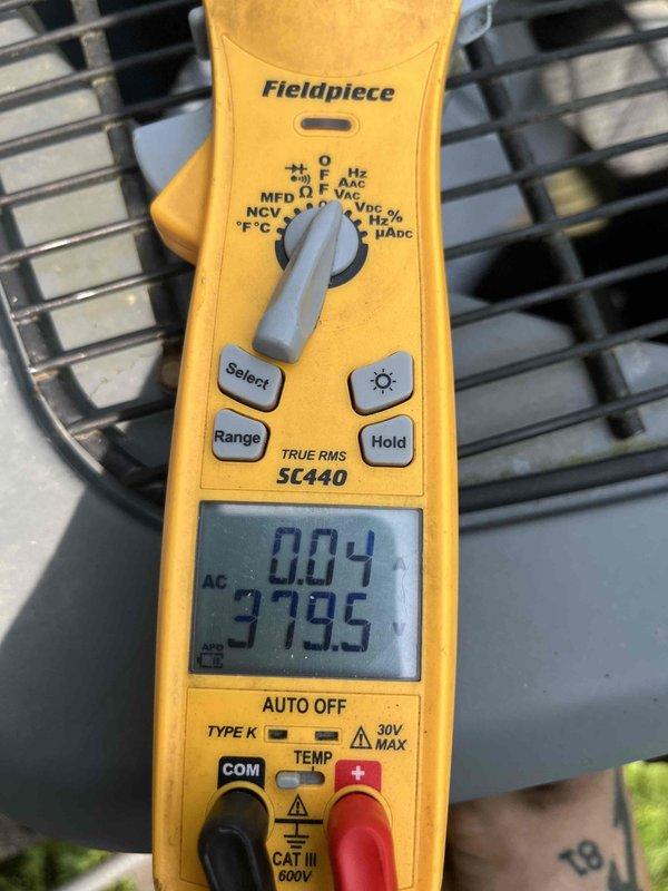 Completed preventive maintenance tune-up on air handler unit. Performed system diagnostics including static pressure measurements (-282.0 Pa recorded) and electrical readings (373.5V AC verified). All operational parameters checked and found within normal specifications.