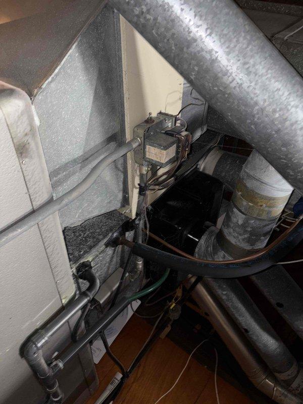 Conducted comprehensive site assessment for complete HVAC system replacement in residential property. Inspected existing attic-mounted air conditioning unit and furnace installation, documenting current equipment configuration, ductwork layout, electrical connections, and refrigerant line routing. Evaluated structural access points, clearance requirements, and existing infrastructure to determine optimal replacement specifications and installation approach for new heating and cooling system.