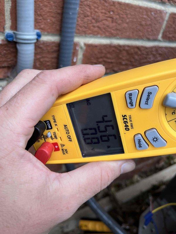Completed scheduled prepaid club maintenance visit on three-year-old air conditioning system with no reported issues or symptoms. Performed comprehensive cooling system inspection including electrical testing with digital multimeter, verified capacitor readings at 46.3 MFD and system voltage at 00.5, confirming all components operating within manufacturer specifications.