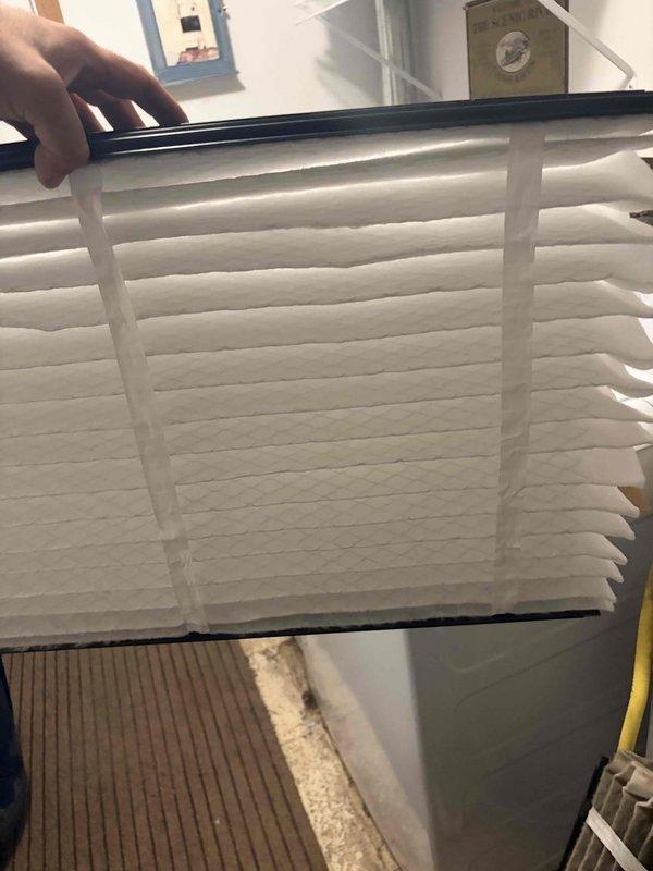Completed final prepaid club maintenance visit on air handler system. Inspected and replaced air filter, which was found to be in clean condition. Performed electrical diagnostics using digital multimeter, recording voltage readings of 246.3V to verify proper system operation and electrical supply to the unit.