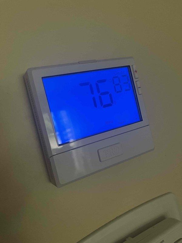 Responded to service call to remove programming from Pro1 digital thermostat that was configured during previous installation. Customer requested thermostat be returned to manual operation without scheduled programming. Successfully deprogrammed thermostat and verified system operation in non-programmed mode per customer preference.