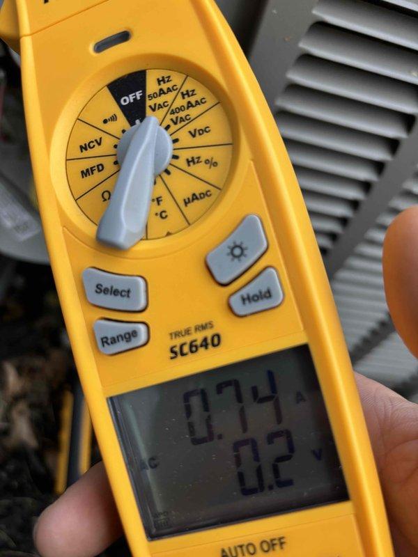 Completed HVAC club membership renewal service and performed air handler maintenance inspection. Conducted electrical diagnostics using digital multimeter to verify system performance and operational parameters. Documented equipment condition and readings for service records.