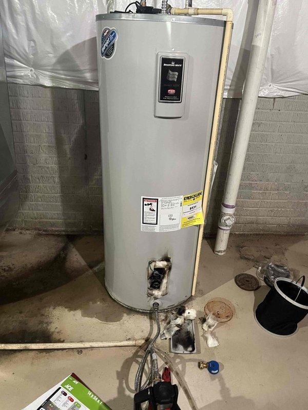 Responded to no hot water complaint and performed diagnostic evaluation of electric tanked water heater. Inspected unit controls, electrical connections, and heating elements. Completed necessary repairs to restore hot water functionality, verified proper operation of digital control panel and thermostat settings, and confirmed system returned to normal operating temperature and performance.