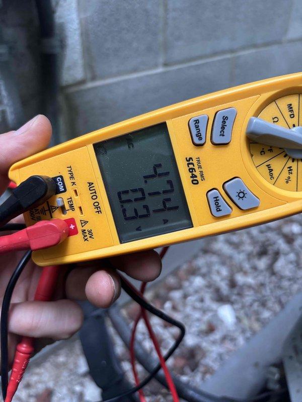 Completed routine AC tune-up on 4-year-old air conditioning system with no reported issues. Performed comprehensive electrical testing and measurements using digital multimeter, verifying system voltage and amperage within manufacturer specifications. Inspected control boards, wiring harnesses, and all electrical connections for proper operation and safety compliance.