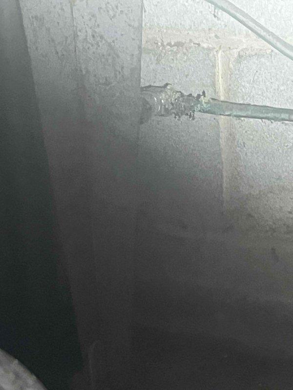 Completed prepaid club maintenance visit for plumbing inspection. Examined toilet tank interior, noting discolored water with sediment buildup and mineral deposits on porcelain surfaces and metal components. Documented condition of flush valve assembly, fill valve mechanism with float ball, and connecting hardware showing signs of age-related corrosion. Also inspected HVAC ductwork and insulation panels, observing deterioration at panel junction with accumulated debris at seam connection point.