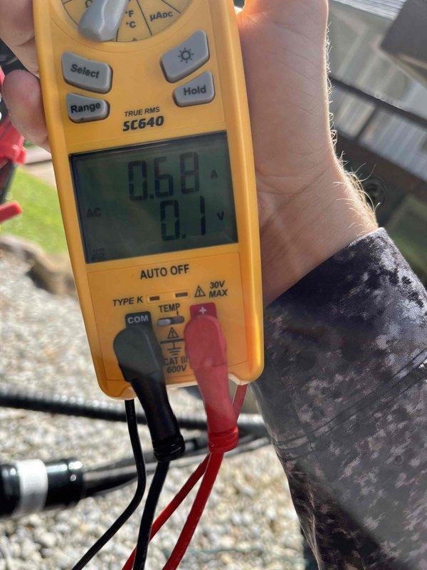 Completed cooling maintenance on two air handler units as part of membership agreement. Performed electrical testing and diagnostics using digital multimeter to verify proper voltage and amperage readings across system components. Inspected wiring connections, tested system operation, and documented equipment condition. All electrical measurements recorded within normal operating parameters. Units operational and ready for cooling season.