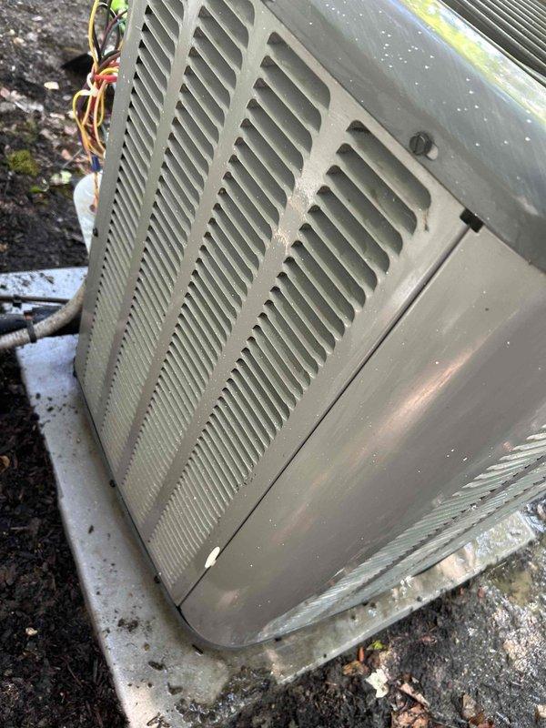 Completed comprehensive tune-up and system evaluation on residential HVAC equipment, including indoor furnace unit located in basement mechanical room and outdoor condenser unit. Performed full inspection of heating and cooling components, verified proper operation of both systems, and documented equipment condition with detailed photographic records for service history.
