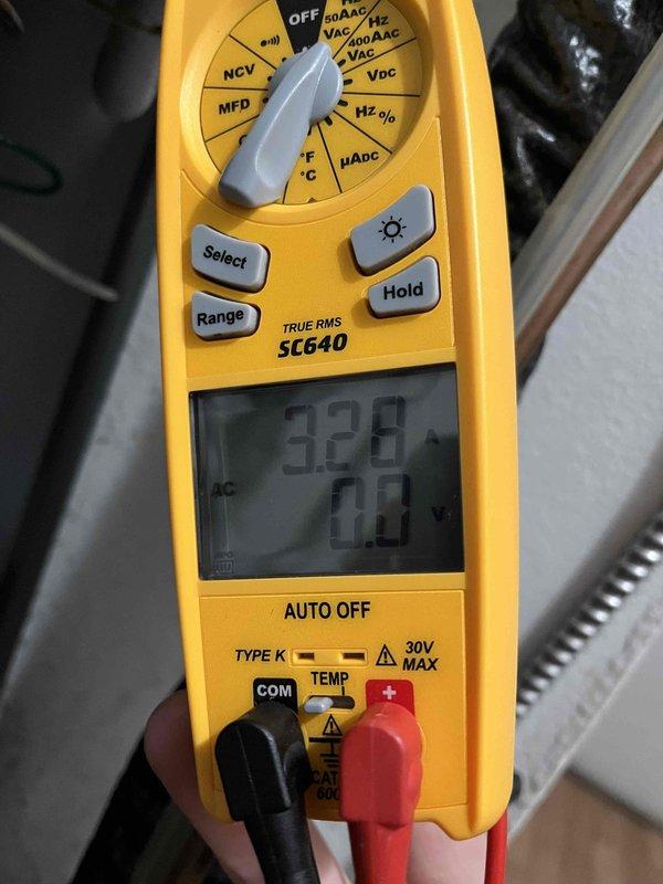 Performed routine cooling maintenance on air handler unit as part of club membership visit. Using calibration-tested field instruments, measured and recorded electrical parameters including amperage draw of 0.72A and voltage readings of 329V, confirming system operating within normal specifications. Documented equipment conditions with photographic evidence for service records, and coordinated scheduling communication with tenant for any necessary follow-up maintenance.