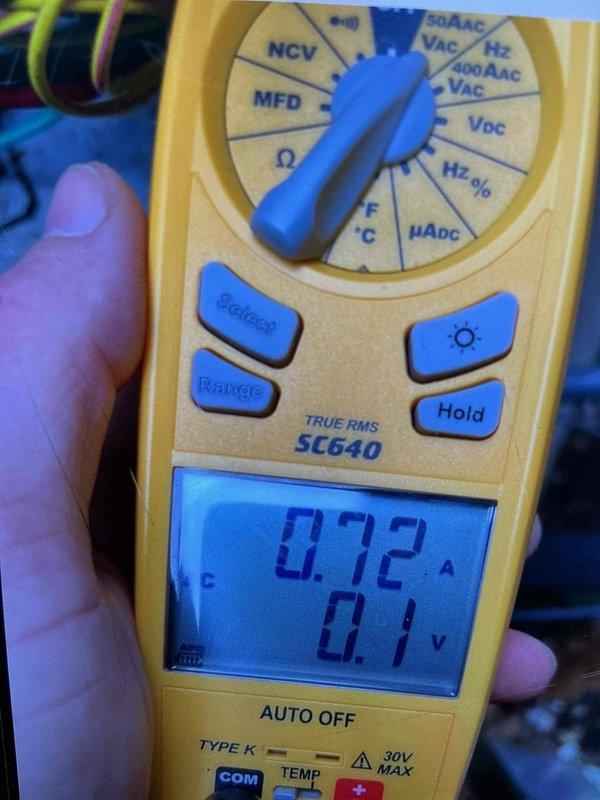 Performed routine cooling maintenance on air handler unit as part of club membership visit. Using calibration-tested field instruments, measured and recorded electrical parameters including amperage draw of 0.72A and voltage readings of 329V, confirming system operating within normal specifications. Documented equipment conditions with photographic evidence for service records, and coordinated scheduling communication with tenant for any necessary follow-up maintenance.