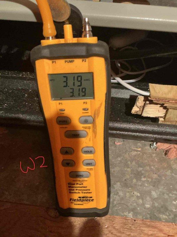 Performed system start-up and diagnostic testing on recently installed air conditioning system. Customer reported intermittent clanking noise on one occasion but unit has operated normally since. Conducted comprehensive performance verification using digital manifold gauges and dual-port manometer to measure system pressures, refrigerant levels, and airflow parameters. All readings within manufacturer specifications, system cooling effectively with no abnormal sounds or operational issues detected during inspection.