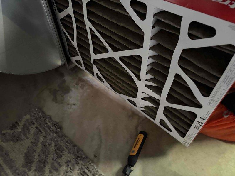 Completed comprehensive club maintenance service on two HVAC systems, including air conditioning tune-ups and furnace inspections. Replaced dirty air filters on both units, which showed significant dust and debris accumulation. Performed standard safety and operational checks on all equipment, including inspection of water heater components and associated safety valves. All systems tested and confirmed operational for the incoming homeowners.