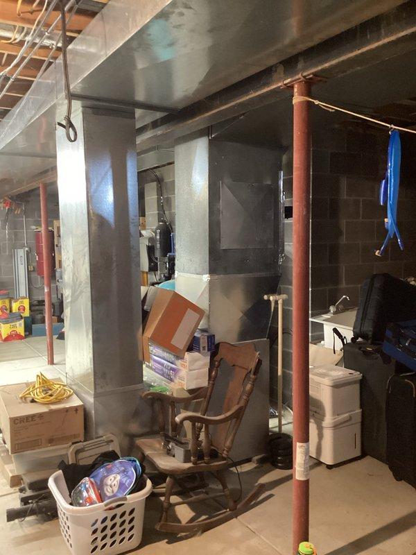 Completed comprehensive estimate for replacement of 15-year-old central air conditioning system. Assessed existing outdoor condensing unit, evaluated electrical panel capacity and breaker configuration to ensure compatibility with new equipment, and documented basement ductwork distribution system. Provided customer with detailed replacement options and recommendations based on current system age and condition.