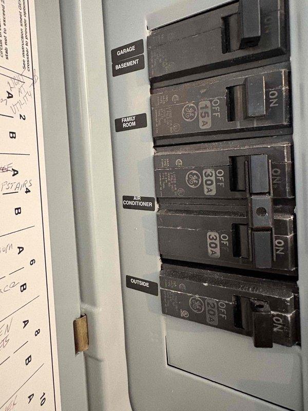 Conducted furnace replacement estimate for 21-year-old unit located in basement. Assessed existing heating system condition, reviewed prior technician recommendations for replacement, and documented electrical panel configuration including dedicated 40A air conditioner circuit and main disconnect breaker. Provided comprehensive replacement options and specifications based on current system age and operational status.
