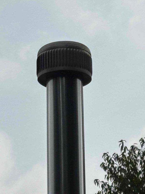 Responded to service call for furnace B-vent dripping issue. Upon inspection, determined that the furnace chimney vent configuration had been improperly installed with the B-vent flipped, causing condensation drainage problems. Documented existing conditions and provided estimate for replacement and proper reinstallation of venting system to resolve moisture intrusion and ensure safe operation of heating equipment.