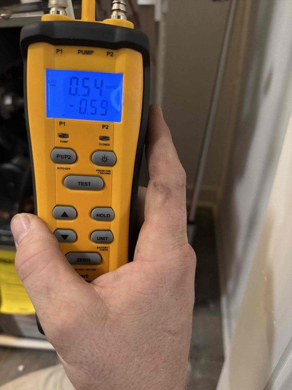 Completed full HVAC system installation including new air conditioning unit and evaporator coil. Installed refrigerant lines with proper insulation and securing, made all necessary refrigerant connections using manifold gauge set, and performed system evacuation to verify proper vacuum levels at 11.54 microns. System was charged, tested, and confirmed operational with all connections leak-free and properly sealed.