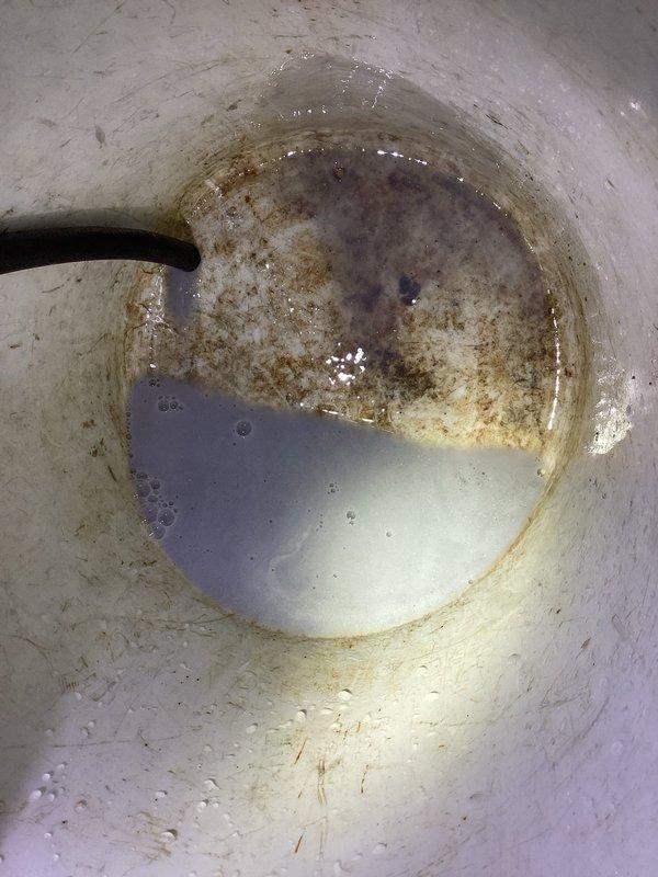 Responded to customer concern regarding rust contamination in water supply. Inspected existing water treatment system and confirmed inadequate performance based on visible rust staining and sediment accumulation in plumbing fixtures. Documented extensive iron oxide deposits and discoloration in toilet tank and other water-using fixtures, indicating failure of current filtration equipment to remove dissolved iron and particulate matter. Discussed whole-home water treatment options with customer, including iron filtration systems, sediment filters, and water softener solutions. Evaluated water quality issues and provided comprehensive estimate for recommended treatment equipment to address rust contamination and improve overall water quality throughout the residence.