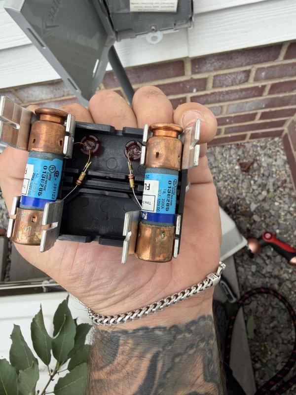 Responded to service call for outdoor unit that would not shut off. Upon inspection, diagnosed failed contactor preventing proper system cycling. Removed and replaced defective dual fuse contactor assembly with new component. Completed cooling maintenance on two systems including filter inspection, coil cleaning, refrigerant level verification, and electrical connection testing. Verified proper system operation and cycling upon completion with both units functioning within manufacturer specifications.