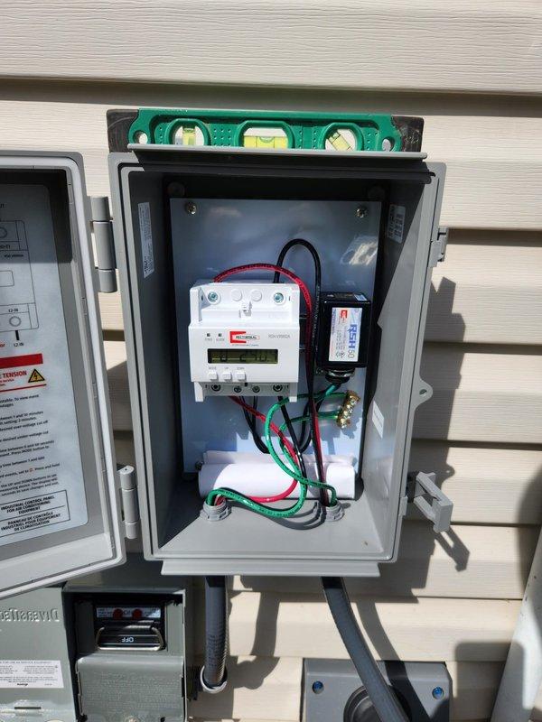 Returned to address warranty concerns with Daikin system not reaching setpoint and remote sensor pairing issues. Installed new line voltage monitor in exterior junction box and replaced malfunctioning remote sensor that would not enter pairing mode. Verified thermostat communication, confirmed system operation with proper temperature differential, and validated all components functioning correctly with unit now maintaining desired temperature settings.