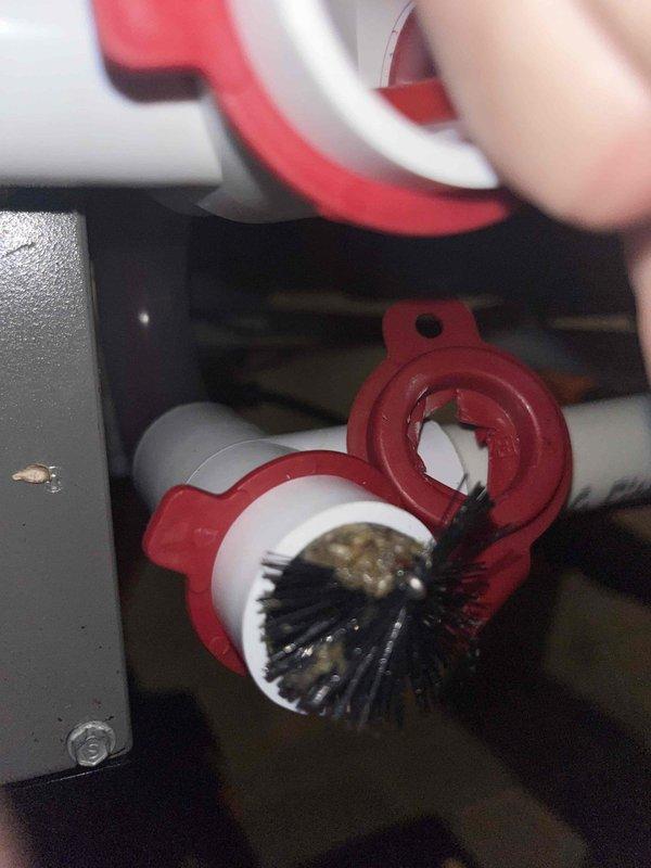 Completed cooling maintenance club visit on air handler unit. Upon arrival, discovered fuse panel door had been left open with fuses dislodged from their positions. Secured all fuses back into proper locations and closed fuse panel door to restore safe operating condition. Inspected condensate drain system and documented debris accumulation in drain trap assembly. Performed temperature verification at test port, recording supply air temperature of 52.3°F, confirming proper cooling operation. System restored to normal operating parameters with all safety components properly secured.